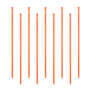 LISKI SET de 9 poteaux de slalom 25mm x 160cm capuchon/capuchon-orange fluorescent Équipement d'entraînement Vitesse Agilité Entraînement Pole - Product Image 1