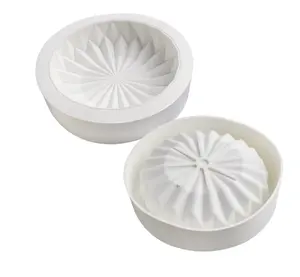 New Arrival OEM INS Style Geometric Solid 3D Silicone Moon Cake Mousse Pastry Mould