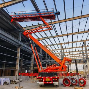 Plataforma Elevadora Eléctrica Montada en Vehículo HUAYING, Altura Máxima de 48M, Caja de Cambios de Motor de Alta Eficiencia, Máquina para Techos - Product Image 2