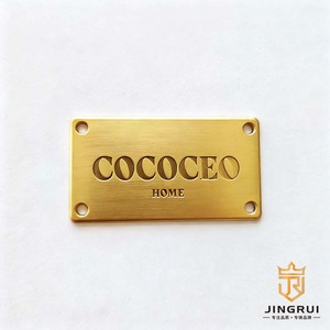 Targhette e Distintivi in Metallo Personalizzati, Stile Antico e Moderno, in Lega <span class=keywords><strong>di</strong></span> Zinco, Finitura Spazzolata Oro e Argento - Product Image 1