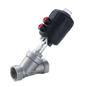 Vannes à siège incliné pneumatiques à filetage interne, résistantes aux hautes températures, fournies par le fabricant, avec tête en plastique et filetage en Y - Product Image 1