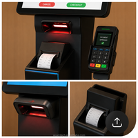 Système de gestion des files d'attente pour banques/hôpitaux/gouvernements, borne de libre-service sur pied, distributeur de tickets avec système d'exploitation Windows/Android