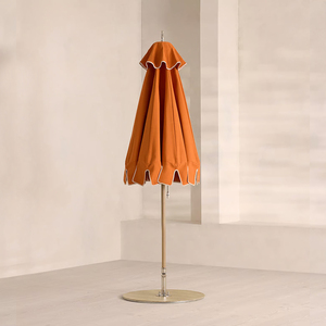 Parasol de jardin et de <span class=keywords><strong>piscine</strong></span> rétro vintage, grand format, robuste, en aluminium orange, avec bord festonné, <span class=keywords><strong>pour</strong></span> marché et café - Product Image 2