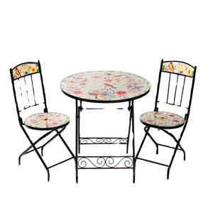 Ensemble table et chaises en mosaïque pour jardin et balcon - Product Image 5
