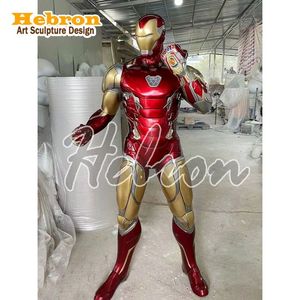 Sculpture de Noël d'intérieur en résine de fibre de verre <span class=keywords><strong>Iron</strong></span> <span class=keywords><strong>Man</strong></span> 3D, robot <span class=keywords><strong>super</strong></span>-héros peint à la main de haute qualité - Product Image 3