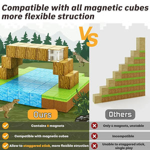 Jeu de Construction Magnétique Enfants 1-90 Modèles, Cubes DIY Puzzle Anti-Stress - Product Image 4