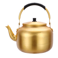 Bouilloire sifflante en aluminium jaune de style coréen 8L pour restaurant, personnalisable, écologique