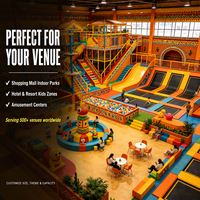Équipement de parc de trampolines intérieur sur mesure, centre de divertissement familial de grande envergure, solution clé en main pour aire de jeux