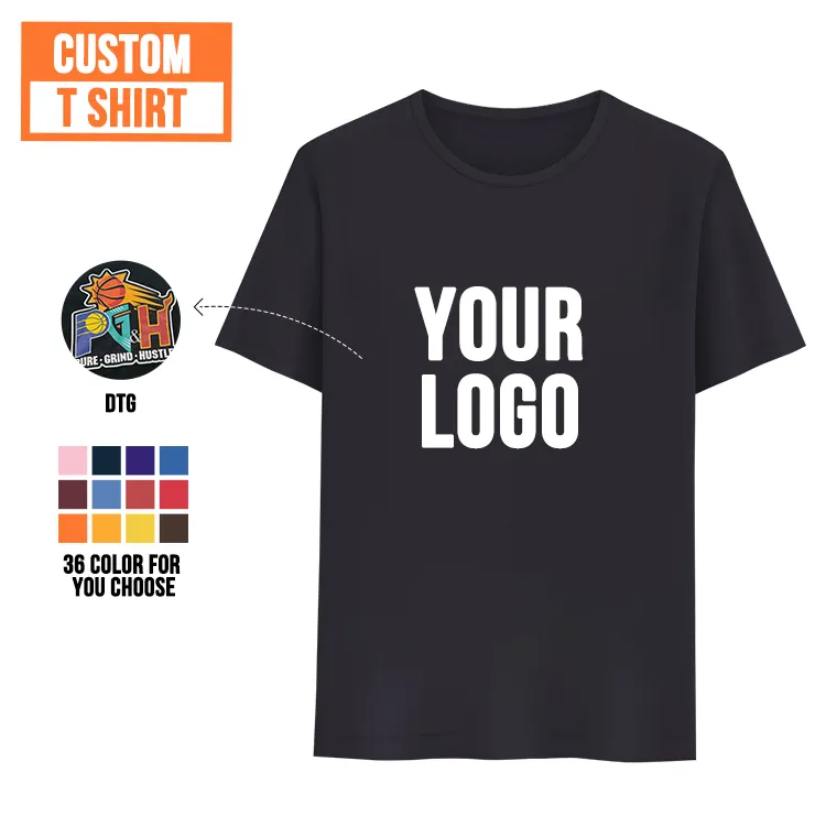 Colorful summer clothes men custom-made t shirt men wholesale tshirts with logo custom logo printed O-neck T-shirts