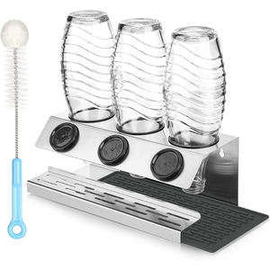 Asun — support de bouteilles de Soda en acier inoxydable, égouttoir, à goutte, avec tapis de séchage, - Product Image 1