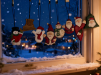 Ornement de Noël en bois gravé écologique personnalisé, décoration pendentif, adorable Père Noël, bonhomme de neige, cloche, accessoires pour arbre de Noël