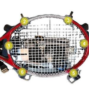 Máquina de encordar Greens para raquetas de bádminton y tenis, de manivela, doble propósito, con herramientas. - Product Image 3