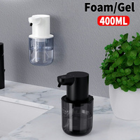 Distributeur automatique de savon mousse/gel ABS 400 ml, 4 vitesses, capteur infrarouge, mural, IPX5, moderne, pour la maison, la salle de bain, la cuisine, les toilettes, l'hôtel