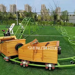 人間のペダル式ジェットコースター子供用ミニ裏庭スピニングローラーコースター - Product Image 2