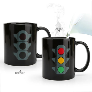 Hot bán đầy đủ bọc thiết kế sứ nhiệt nhạy cảm <span class=keywords><strong>Mug</strong></span> tròn 11oz tùy chỉnh phản ứng màu sắc thay đổi chòm sao cup - Product Image 4