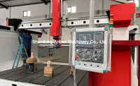 Machine de fraisage CNC 3D 5 axes pour la sculpture sur bois avec commande Syntec PLC Moteur haute puissance