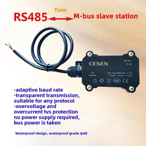 Station esclave RS485 à M-BUS IP68 étanche débit en bauds alimentation mbus adaptative Audio - Product Image 3