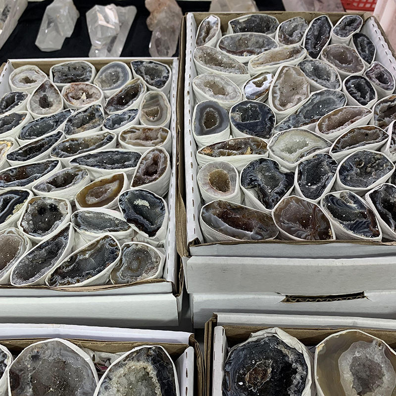 small agate geode Druzy box