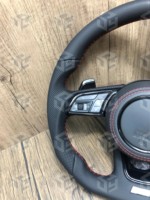 Volant de direction en cuir pleine fleur sur mesure pour Audi RS A4 A5 A6 C7 B8 R8 S3 S4 S5 Q7 A7 S7 TT RS3 RS5 RS6 RS7 B9