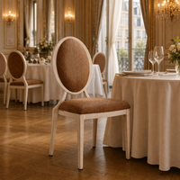 Fabricant de mobilier d'hôtel personnalisable, chaises de salle à manger modernes en tissu pour restaurant et hôtel, chaises empilables de style français