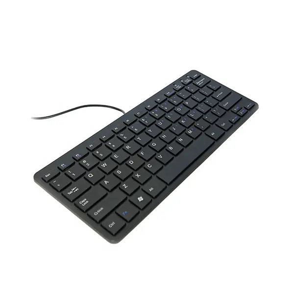 Ergonomic compact slim mini wired USB keyboard with 78keys suitable for laptop desktop