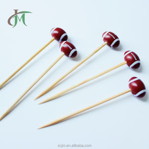 J & <span class=keywords><strong>M</strong></span> 30PC 3.54インチフットボールカクテルピックスポーツをテーマにしたパーティーやイベントのための丈夫なフードピック - Product Image 3