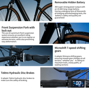 Bicicleta Eléctrica YANGOR Y700, E-Bike de Montaña, Bicicleta Eléctrica Urbana Todoterreno con Suspensión - Product Image 2