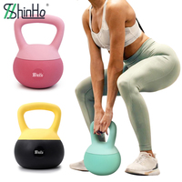 Kettlebell en PVC souple écologique Shinho Factory EU PPWR REACH Pass avec logo personnalisé pour l'entraînement de renforcement du tronc et la remise en forme