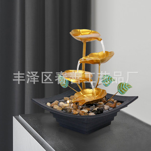 Fuente de agua creativa para interiores, de acero inoxidable, con luz LED, para decoración de oficina y hogar, envío directo. - Product Image 2