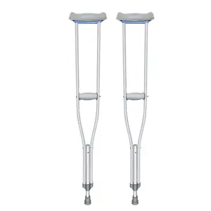 multifunctional adjustable metal aluminum alloy medical disabled walking arm crutch underarm axillary crutch for old