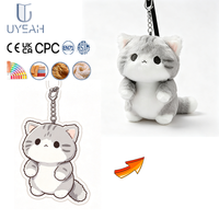 Porte-clés en peluche personnalisé UYEAH OEM/ODM, ours, oiseau, chat, dessin animé, cadeau, logo personnalisé, mascotte animale souple, jouet en peluche