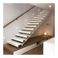 Escaliers flottants préfabriqués de conception moderne pour l'appartement Solution rentable d'escaliers flottants