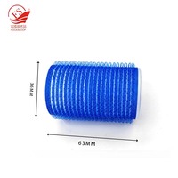 Meilleure qualité 36 mm * 63 mm bleu Derma Heatless Magic Hair Rollers Set avec clips en 12 pièces