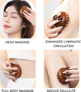 Peine de madera para masaje del cuero cabelludo - Herramienta masajeadora de sándalo, cepillo Gua Sha para el crecimiento del cabello en mujeres y hombres, masaje corporal - Product Image 6