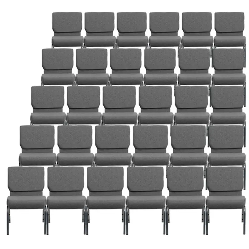 Vendita all'ingrosso calda alla moda durevole teatro sedia in metallo accatastamento sedie per chiese usate e Auditorium