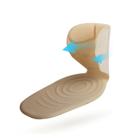 Qualité Fileté Style Avant Avant Gel Médical Anti-abrasion Pieds Nus Adhésif Pied Pad Silicone Plat Fleur Motif Conception Plage