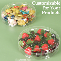 Boîtes rondes en plastique transparent YUZMEI pour biscuits, noix, bonbons, cadeaux, emballage alimentaire, boîtes en acrylique pour bonbons, biscuits, chocolat avec couvercle