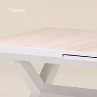Ensemble de meubles de restaurant d'extérieur, table et chaises de patio, ensemble de table à manger extensible moderne pour terrasse d'hôtel, jardin