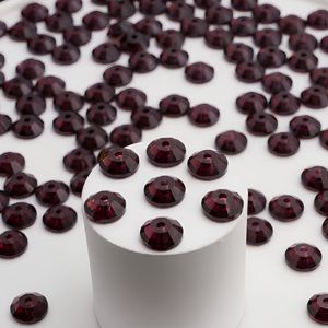 Noble Perline di Strass da 5mm in Resina Epossidica Bordeaux a Forma di Diamante con Foro Centrale, da Cucire, per Forniture di Componenti per Gioielli e Spille Cammeo - Product Image 1