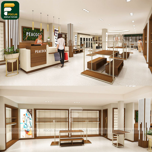 Stylish Clothing Store Garment Rack Display Cabinet <b>Wall</b> Shelving Cashier Counter <b>Mirror</b> Boutique Fixture - Product Image 5