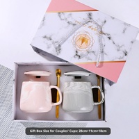Tasse en céramique créative pour couple, style nordique, écologique, pour café et eau, avec couvercle, pour le petit-déjeuner à la maison