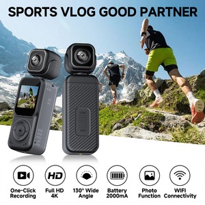 Caméra d'action sportive 4K à double objectif portable avec angle de 150 degrés, rotation de 180 degrés, écran de 1.5 pouces, zoom 8X, WIFI, avec vision nocturne - Product Image 2