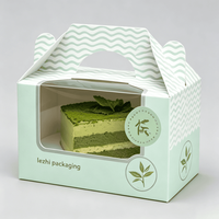 Kotak Kue Lipat Portabel Kecil Lucu Murah dengan Cetak Kustom, Kotak Kardus untuk Makanan dan Kue Kering, Kemasan Take Away