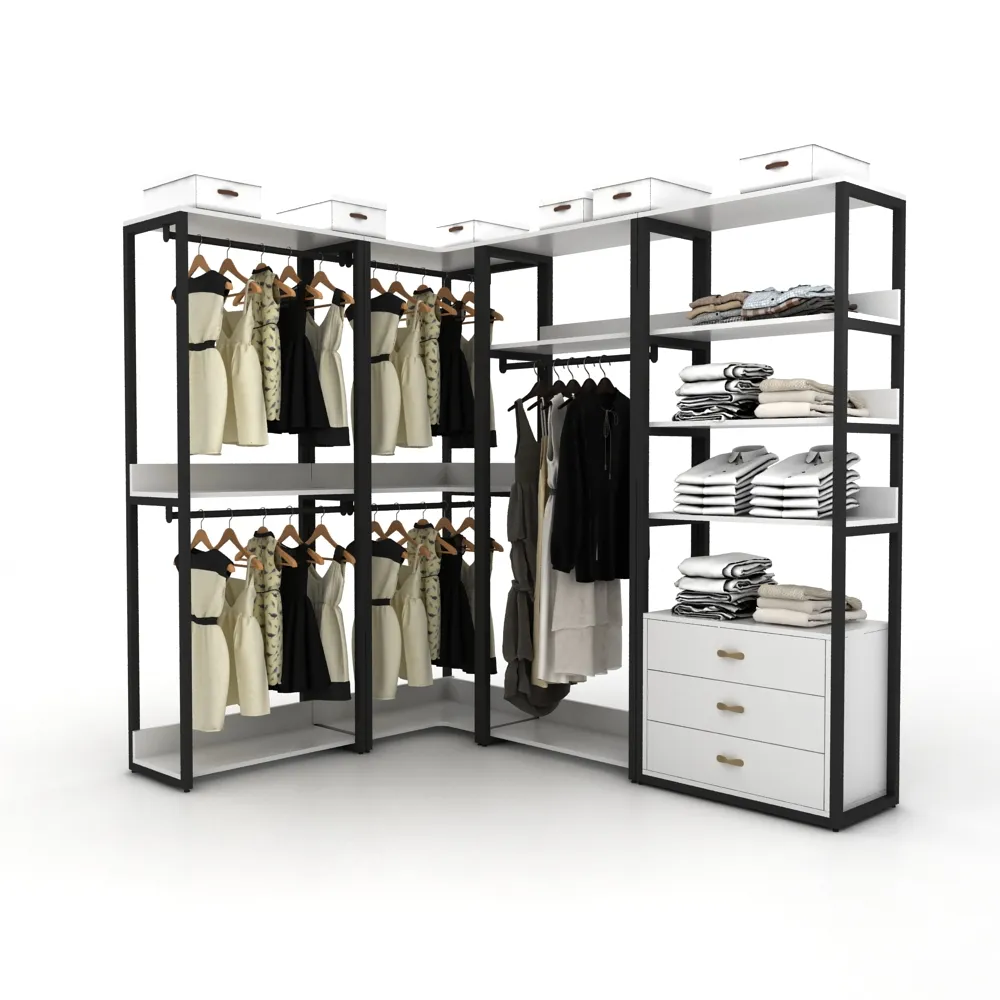 Armario armario de almacenamiento armario dormitorio muebles de metal personalizado vestidor