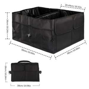 Boîte de rangement pour coffre de voiture, organisateur de coffre, accessoires de rangement intérieurs pour hommes, gadgets pour coffre de camion - Product Image 3