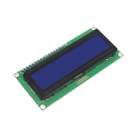 Modul LCD Raspberry Pi 4B / R3 LCD1602 IIC / I2C menampilkan layar biru untuk mikrokontroler.