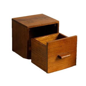 Boîte de rangement de bureau en bois massif multicouche avec compartiments, organisateur de bureau rectangulaire sur pied - Product Image 5