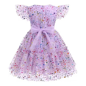 New Fashion Girls Sequin Tulle <strong>Dress</strong> <strong>Rainbow</strong> Star Ruffle Sparkle Toddler Girl Kids <strong>Wedding</strong> Gown <strong>Dresses</strong> in Summer - Product Image 2