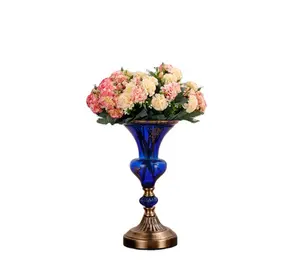 Di cerimonia nuziale vaso di Metallo di Rame Italia Contorno vaso di fiore di Vetro