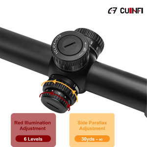 Cuinfi 5-30x56 FFP Tactische Long Range Scope Jacht Optiek met Japanse ED Glas 34mm Buis Zero-Stop en Rode Verlichting - Product Image 5